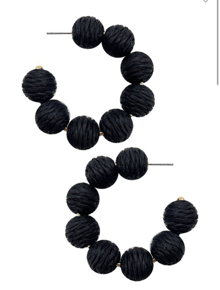 Pom Pom Hoop Earring